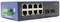 Commutateur réseau industriel avec 8 ports Ethernet et 2 emplacements SFP, adapté pour la transmission de données dans des environnements difficiles.
