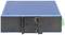 Un dispositif électronique bleu, rectangulaire, avec un boîtier texturé et un support noir. Fonction inconnue.
