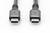 Deux câbles USB-C avec des connecteurs métalliques sont posés côte à côte sur une surface blanche.