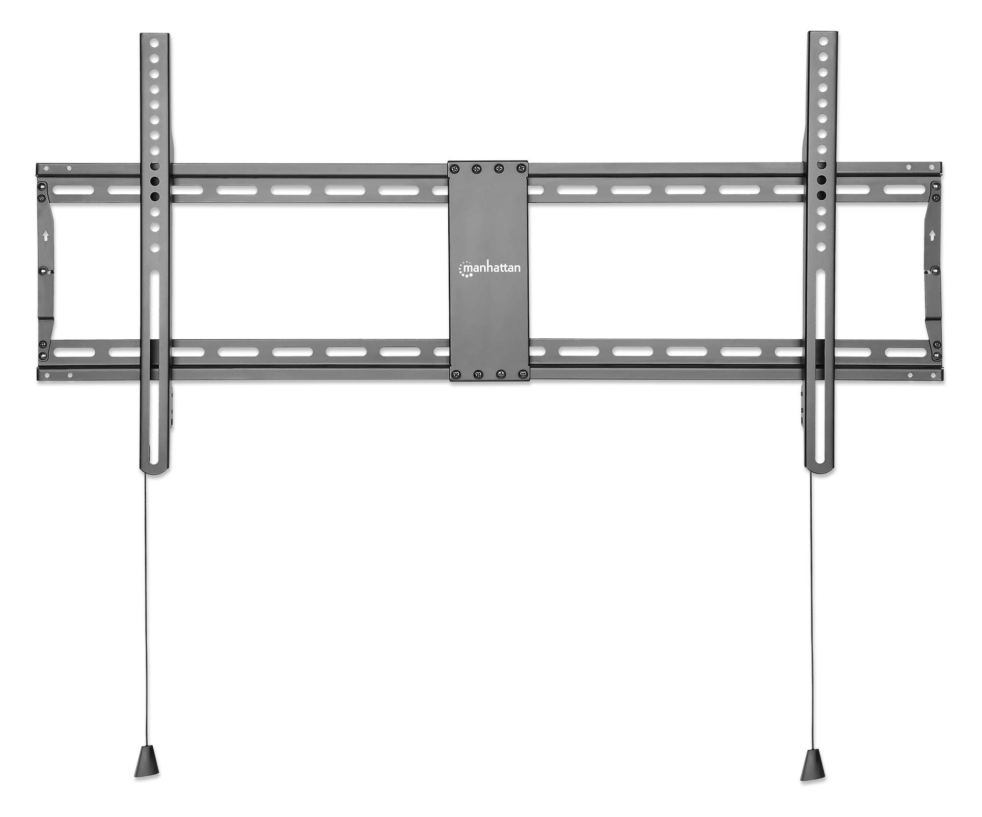 Support mural en métal pour grand téléviseur à écran plat, équipé de supports réglables et robustes. Adapté pour un bureau ou un salon.
