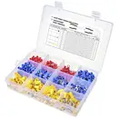 TRU COMPONENTS TC-11991832 Assortiment de cosses à oeillet partiellement isolé 0.5 mm² 6 mm² rouge, bleu, jaune 505 pc(s