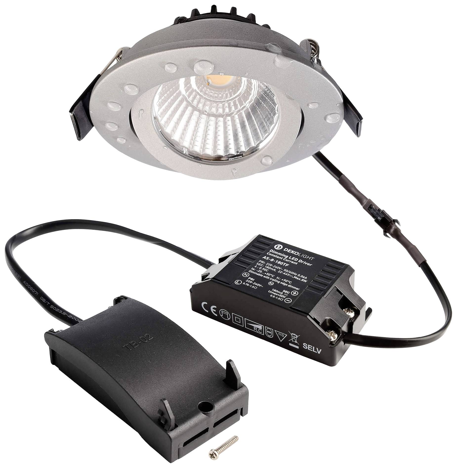 Deko Light 565404 Dione IP DTW Luminaire à LED encastrable CEE: F (A - G) LED LED intégrée 8.5 W argent