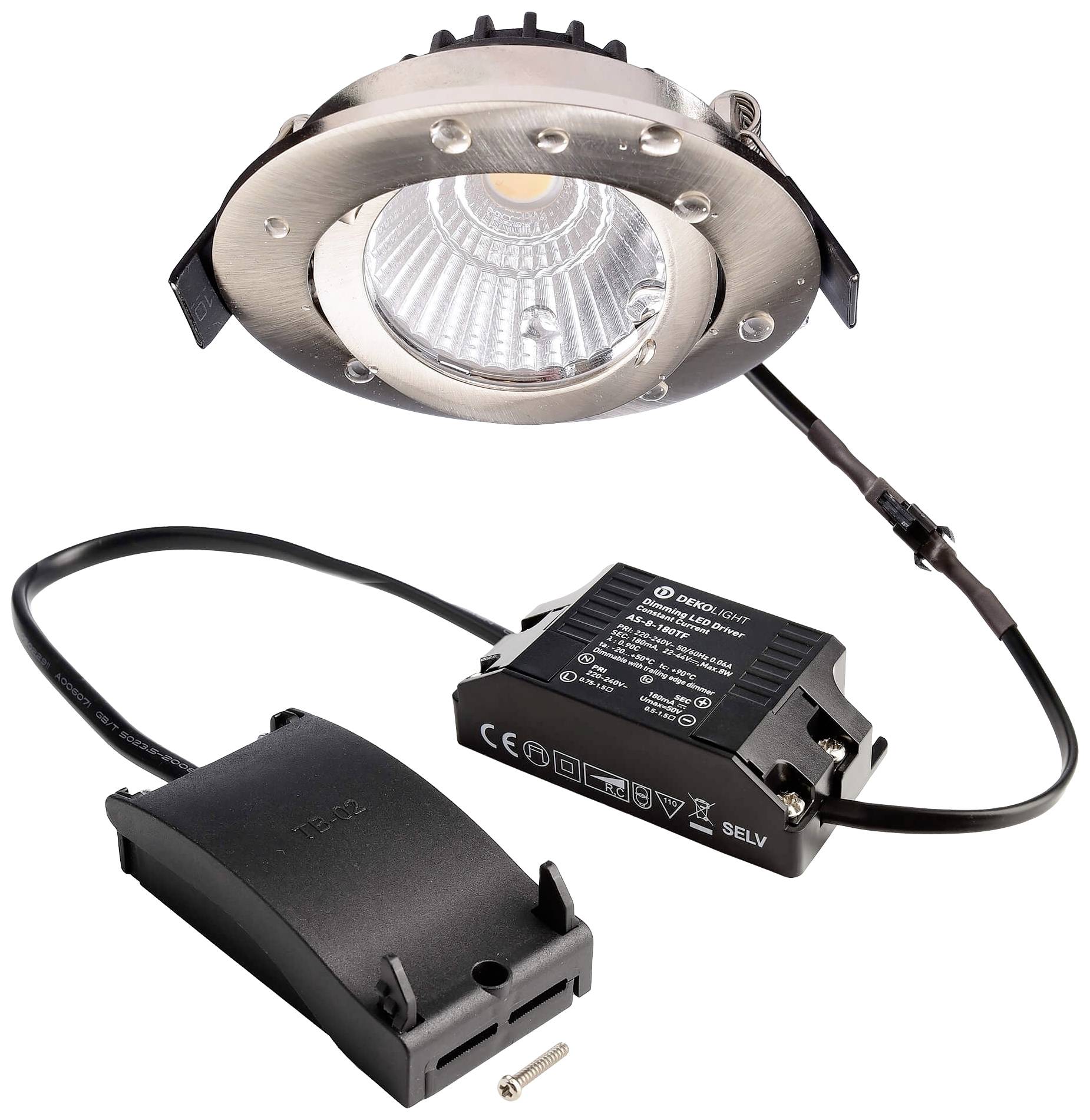Deko Light 565407 Dione IP DTW Luminaire à LED encastrable CEE: F (A - G) LED LED intégrée 8.5 W nickel