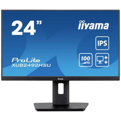 Moniteur iiyama de 24 pouces avec technologie IPS, modèle ProLite XUB2492HSU, taux de rafraîchissement de 100 Hz.