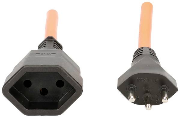 Max Hauri 167766 alimentation Rallonge   orange 5 m  flexible