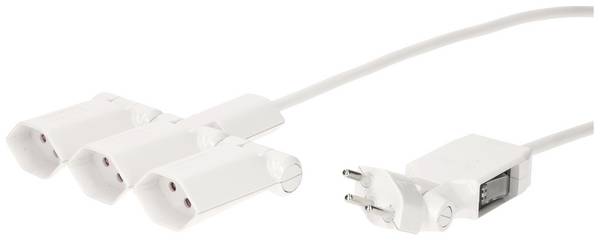 Bloc multiprise avec interrupteur Max Hauri 166305  blanc fiche CH 1 pc(s)