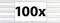 '100x' en écriture noire sur fond blanc, entouré de cylindres horizontaux blancs.