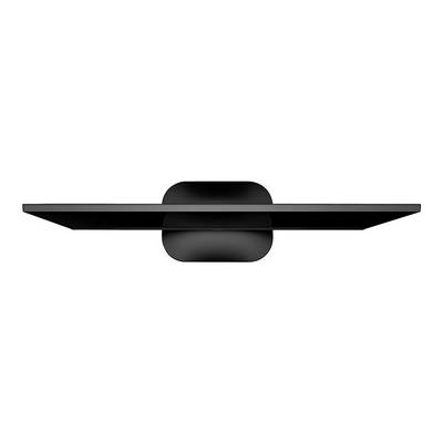 Vu de dessus, l'écran plat révèle un design élégant et moderne avec un cadre fin, donnant une impression épurée et minimaliste.