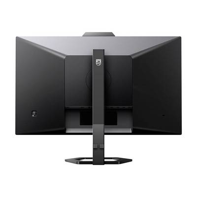 Vue arrière d'un moniteur avec un cadre étroit et un socle rectangulaire, sans connecteurs ni logos de marque visibles.
