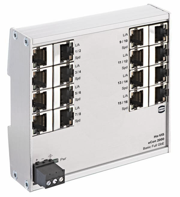 HARTING 24024160000 24 02 416 0000 Commutateur Ethernet industriel  1000 MBit/s