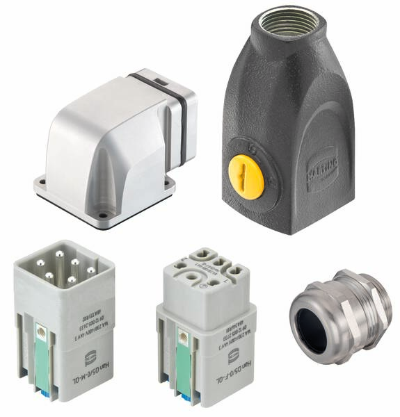 HARTING 10220030004 Kit connecteur Capot passe-câble Nombre total de pôles: 5 + PE 1 pc(s)