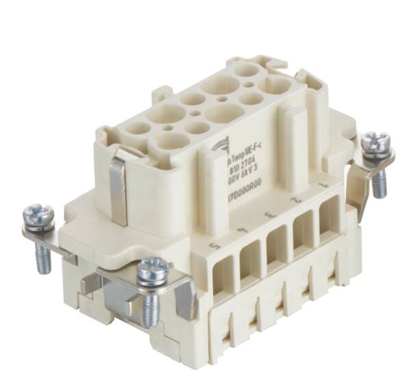 HARTING 09338102704 Insert mâle Han® E 10 + PE à sertir 1 pc(s) Piece