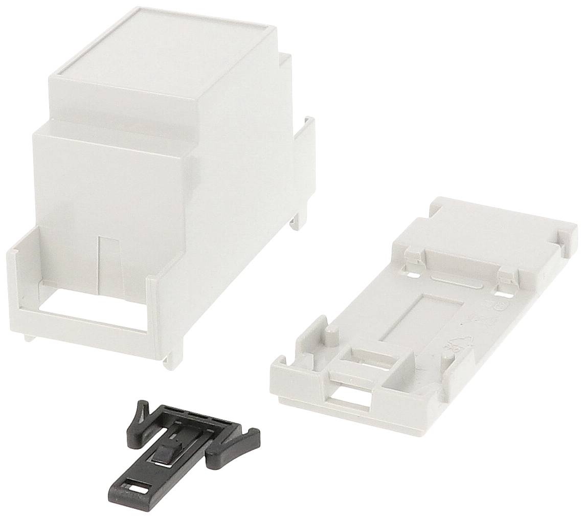 Hammond Electronics 1597DIN2MC53 Boîtier pour rail plein(e) 90 x 58 x 36 PPO gris clair 1 pc(s)