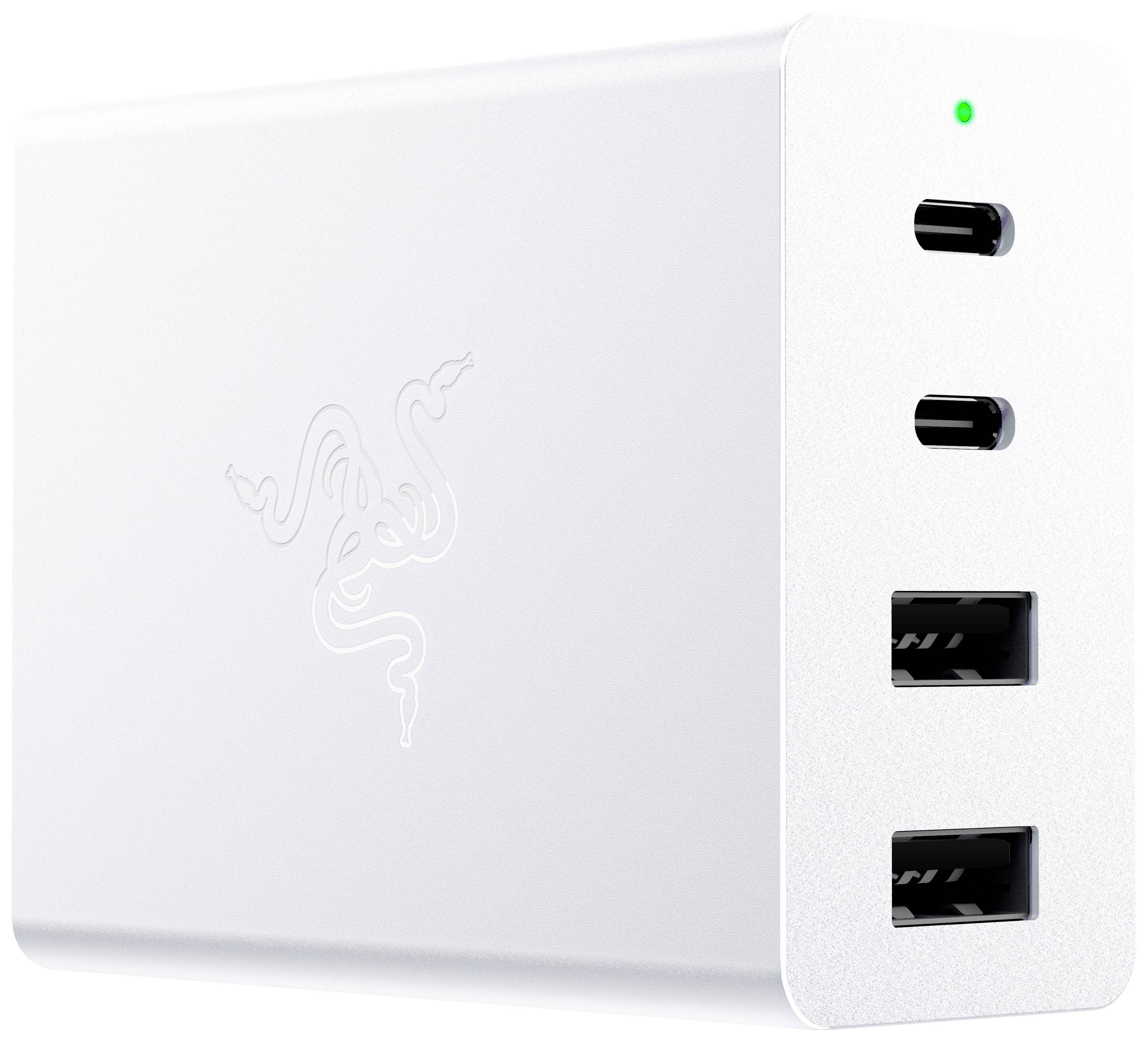 RAZER USB-C 130W GaN Charger Mercury Chargeur USB 130 W PPS blanc GaN-4