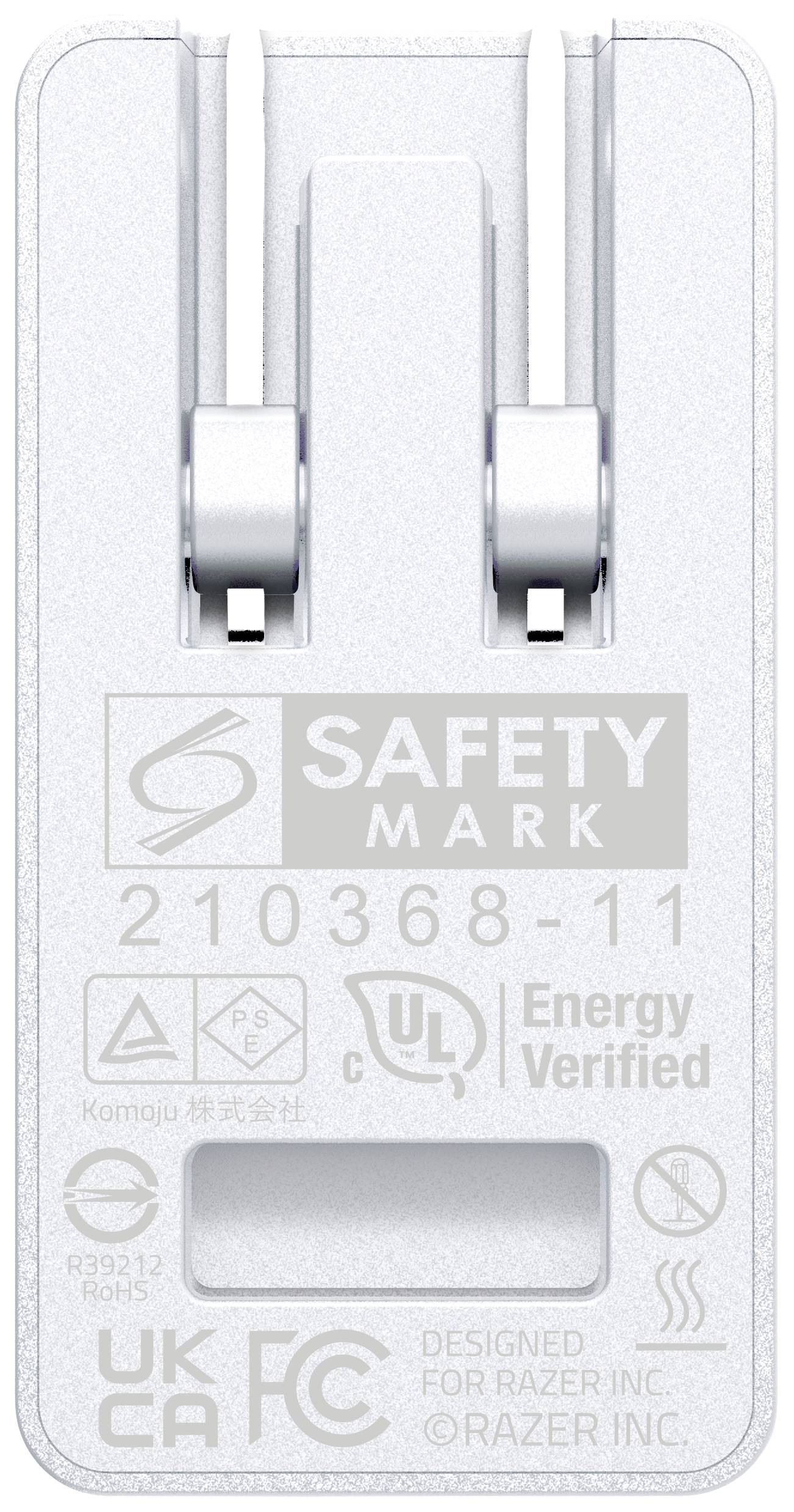 RAZER USB-C 130W GaN Charger Mercury Chargeur USB 130 W PPS blanc GaN-6