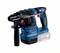 Marteau perforateur Bosch, bleu et noir, sans fil, avec interrupteur et poignée rouges. Marqué 'Professional' et '18V' sur le côté.