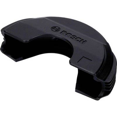 Pièce en plastique noir portant l'inscription 'Bosch', probablement un couvercle de protection ou un élément de boîtier avec une découpe circulaire.