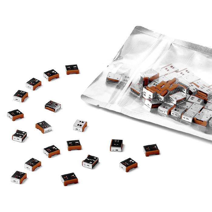 Smartkeeper Verrouillage de port USB UL03P2BN jeu de 100 marron sans clé UL03P2BN