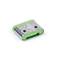 Une petite clé USB rectangulaire avec un bord vert, souvent utilisée pour les appareils mobiles.