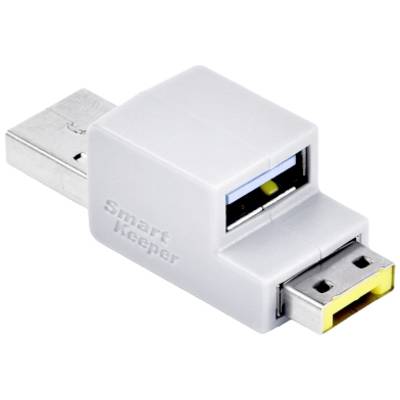 Bouchon de protection USB en plastique gris. Il obture le port USB et empêche tout accès non autorisé.