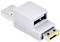 Bouchon de protection USB en plastique gris. Il obture le port USB et empêche tout accès non autorisé.