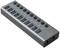 Hub USB avec 16 ports, de forme rectangulaire, boîtier noir, ports commutables individuellement. Inscription 'renkforce' visible.