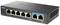 Commutateur réseau avec huit ports Ethernet, dont cinq sont connectés. Port marqué en bleu pour une connexion à 2,5 Gbps.