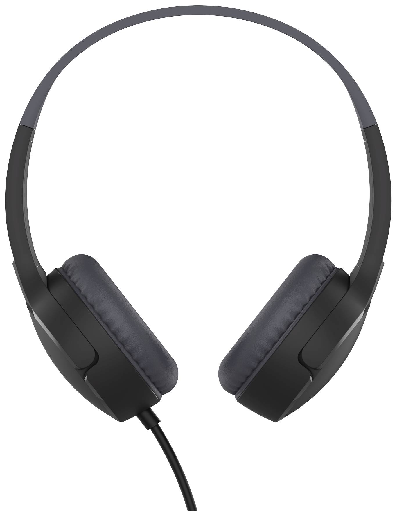 Casque noir filaire avec coussinets d'oreille rembourrés.