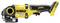 Meuleuse d'angle sans fil jaune et noire DEWALT Brushless 54V, au design ergonomique, sans accessoire connecté.