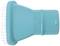 Brosse en plastique turquoise avec des poils et une poignée arrondie, orientée vers la droite.