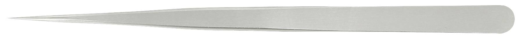 Pince à épiler en argent à pointe fine, adaptée aux travaux de précision.