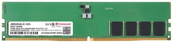 Transcend  Module mémoire pour PC  au détail DDR5 32 GB 1 x 32 GB on-die ECC 5600 MHz DIMM 288 broches CL46 JM5600ALE-32G
