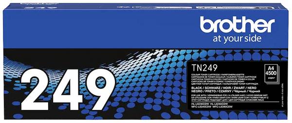BROTHER TN-249BK Black Toner Cartridge Prints 4.500 pages