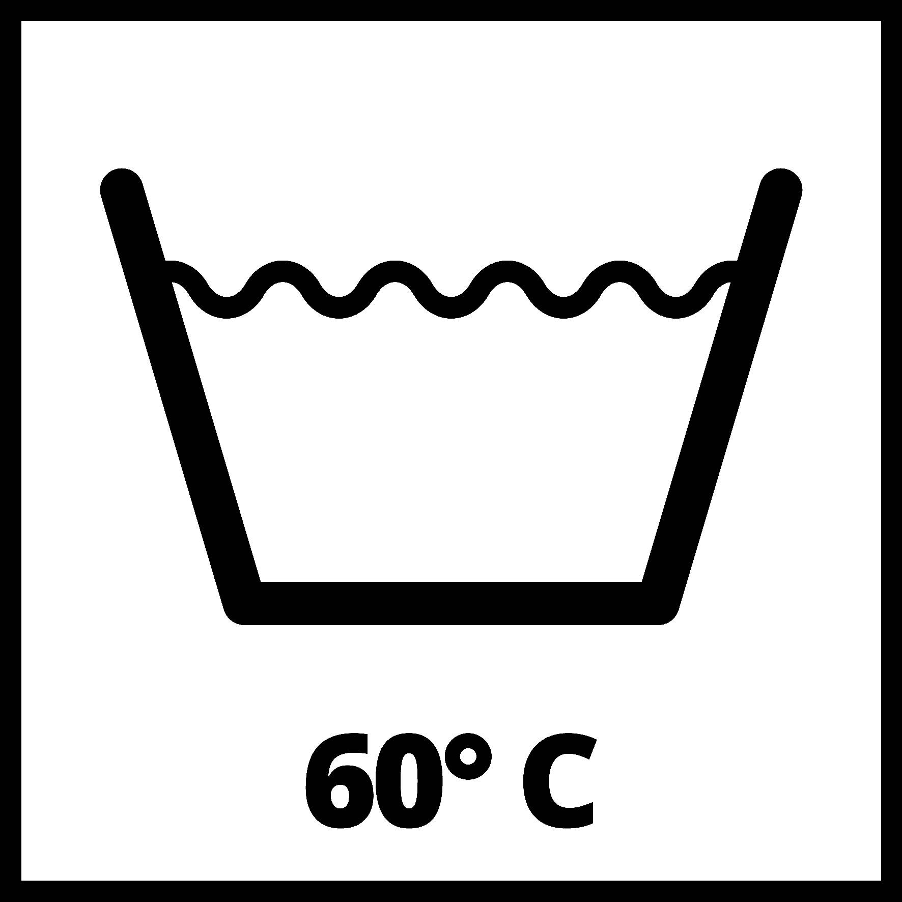 Symbole de lavage à 60 degrés Celsius.