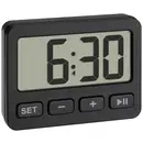 TFA Dostmann 60.2036.01 à quartz Réveil noir Heures de réveil 1 1 minuterie