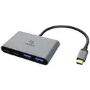 Akasa AK-CBCA31-18BK Hub USB 2+2 ports USB-A USB 3.2 Gen2 10 GBit/s avec fiche mâle USB-C, avec port de charge rapide al