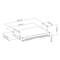 Dessin technique d'un appareil rectangulaire avec les dimensions suivantes : largeur 460 mm, profondeur 410 mm, hauteur 50,8 mm. Support latéral : 113 mm de hauteur.