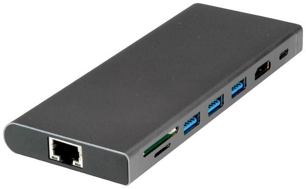 Value Station d'accueil USB-C® Convient pour les marques: universel lecteur de cartes intégré, alimentation USB-C®