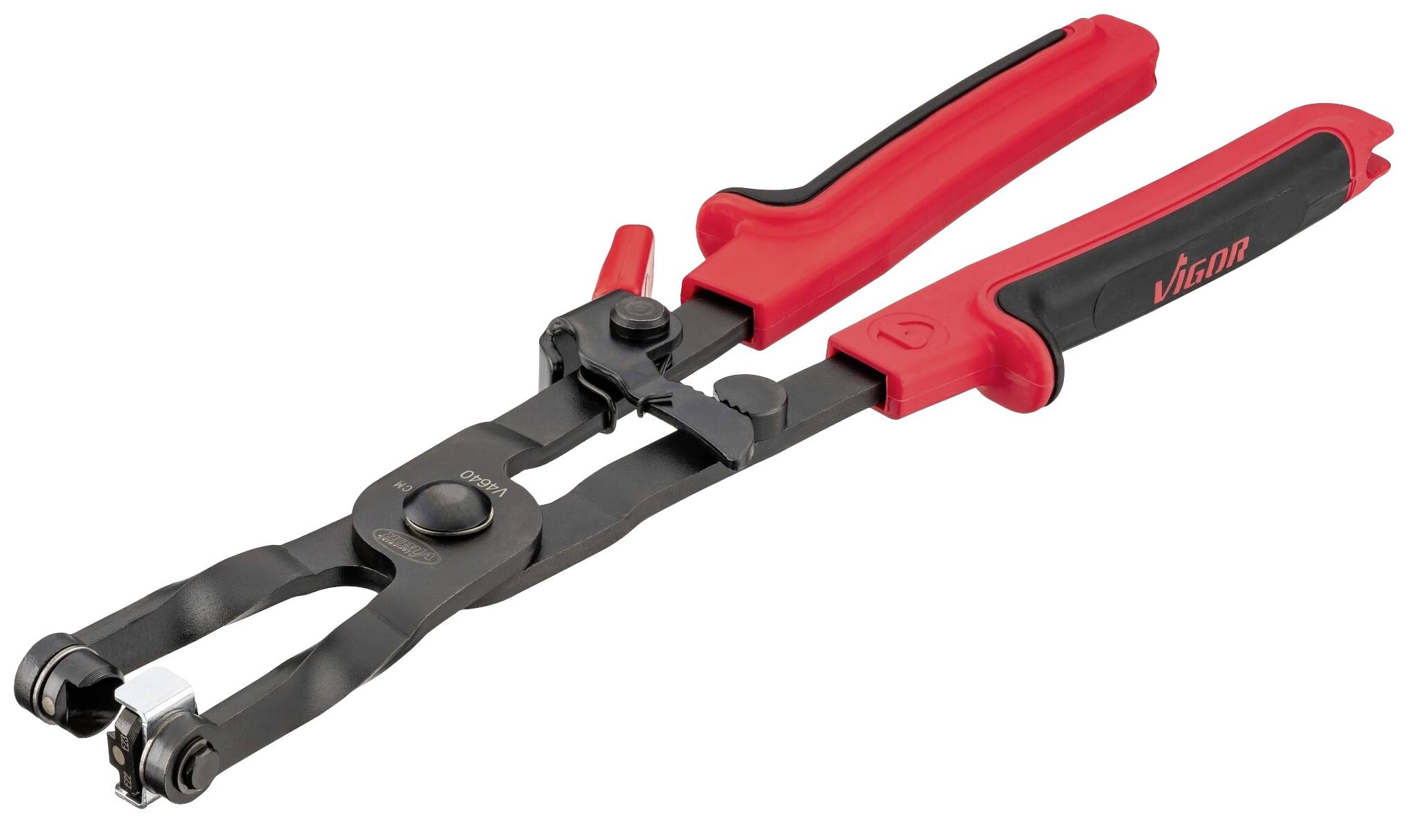 Pince rouge et noire avec des poignées spéciales pour maintenir et couper.