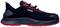 Chaussure de sécurité noire avec semelle rouge et lacets, logo 'uvex' sur le côté.