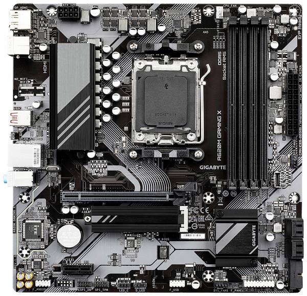 Gigabyte A620M GAMING X Carte mère Socket (PC) AMD® AM5 Facteur de forme (détails) Micro-ATX Chipset de la carte mère AMD® A620