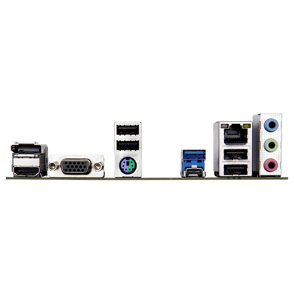 Connexions sur une carte mère d'ordinateur : HDMI, VGA, USB, PS/2, Ethernet, Audio. Elles servent à connecter des périphériques externes.