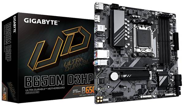 Gigabyte B650M D3HP Carte mère Socket (PC) AMD® AM5 Facteur de forme (détails) Micro-ATX Chipset de la carte mère AMD® B650