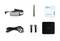 Alimentation électrique, antenne WiFi, guide de démarrage rapide, câble d'alimentation, kit de montage VESA et appareil ZBOX présentés sur un fond blanc.