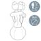 Illustration de trois tabourets stylisés. Deux cercles indiquent la hauteur maximale d'assise de 135 à 155 cm et une largeur d'assise de 55 cm. Limite de poids : 120 kg.