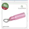 Quadrios 23C516 Cosse à oeillet Section max.=1.5 mm² Ø du trou=4.3 mm partiellement isolé rouge 50 pc(s)