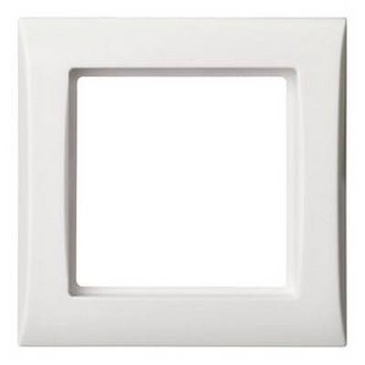 Un cadre photo blanc carré au design épuré et aux bords étroits, parfait pour la présentation d'une photographie unique.