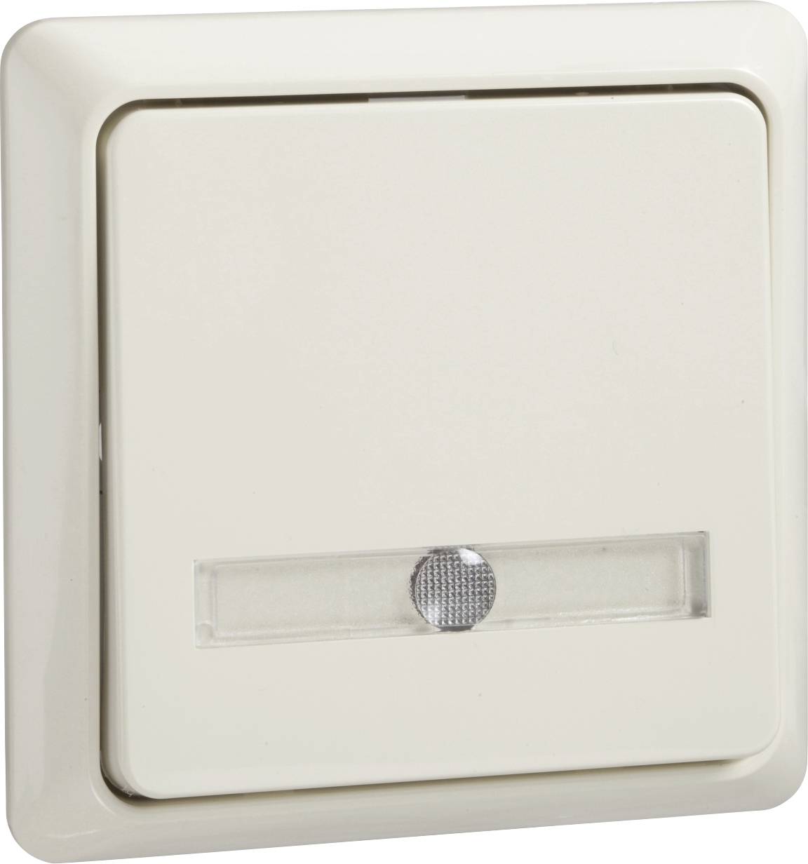 Un interrupteur blanc avec un indicateur LED intégré qui signale l'état du commutateur. Adapté aux espaces peu éclairés.