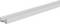 Luminaire LED blanc allongé ou bande lumineuse linéaire représentée en perspective sur fond blanc.