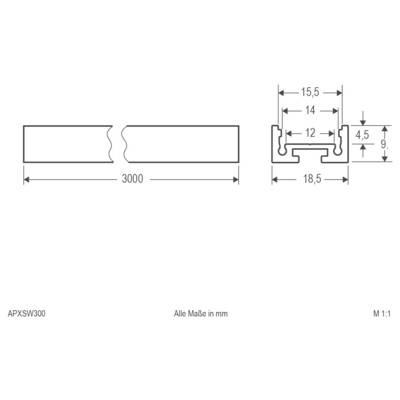 Dessin technique d'un profil à deux panneaux, montrant les vues de face et de coupe transversale avec les dimensions en millimètres : 2000 largeur, 40 largeur globale, 30 base, 26,2 hauteur, et autres mesures.